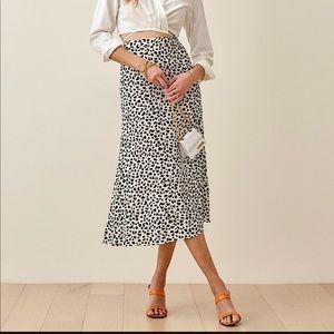Reformation Bea Midi Skirt in Ocelot NWOT